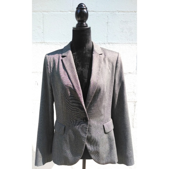 zara grey blazer womens